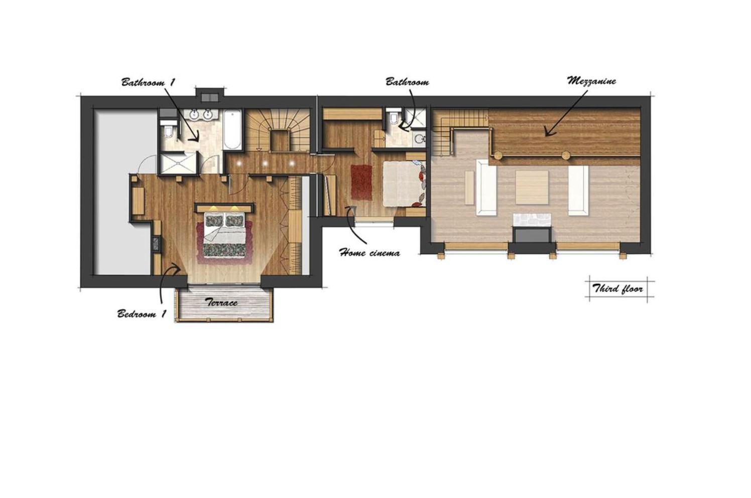 Shl Lodge, Meribel floorplan - The Chalet Edit
