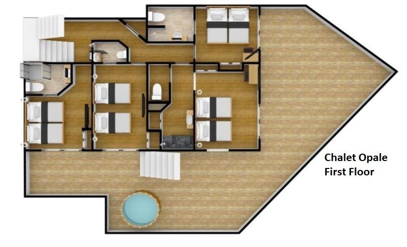 Chalet Aralia + Aphylla, St Martin de Belleville floorplan - The Chalet Edit