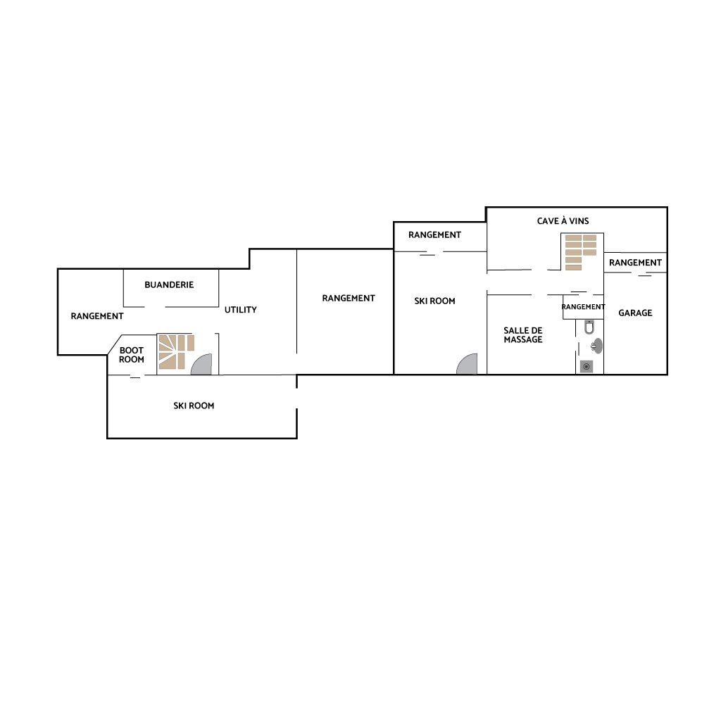 Chalet Quartz, Chamonix floorplan - The Chalet Edit