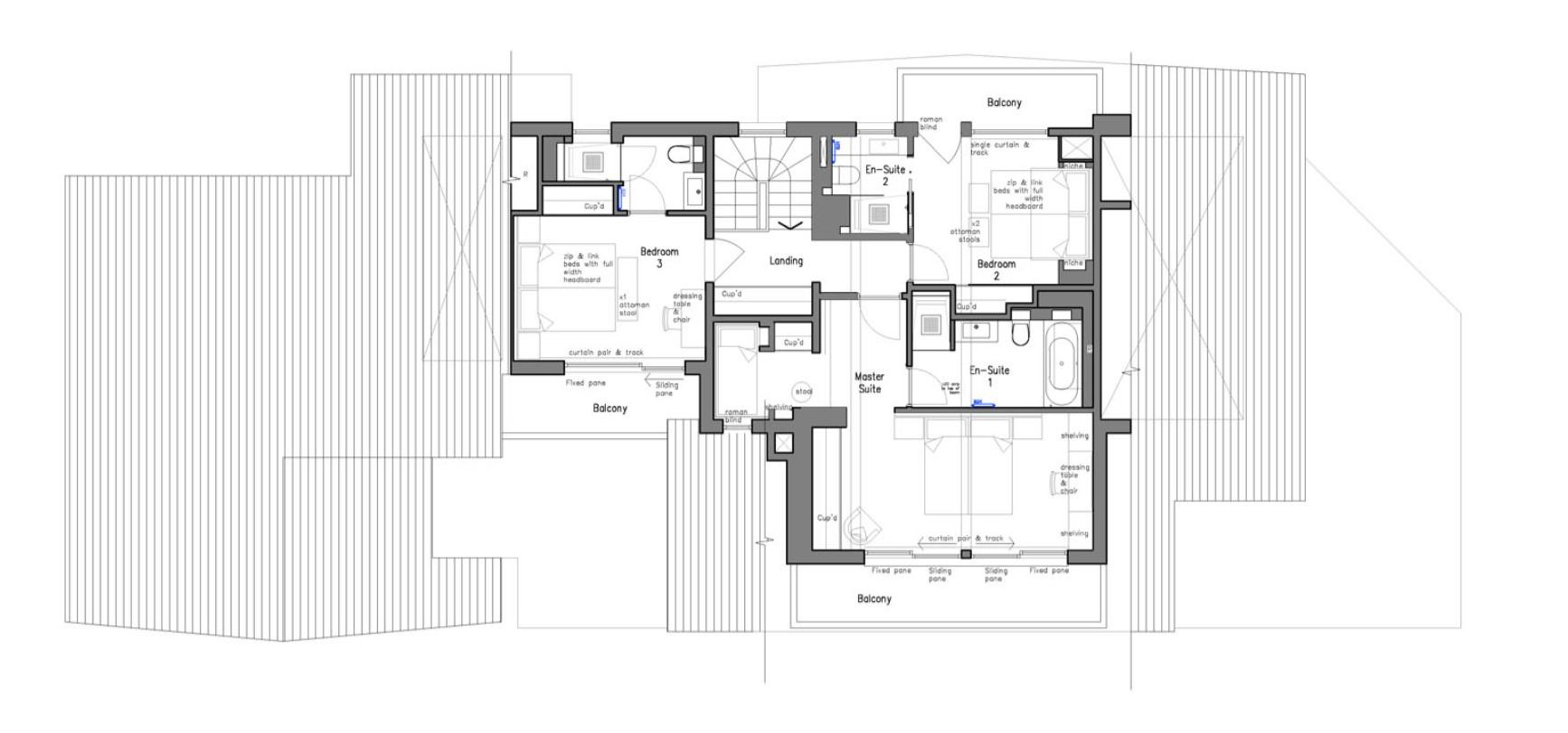 Chalet Infusion, Meribel Village floorplan - The Chalet Edit
