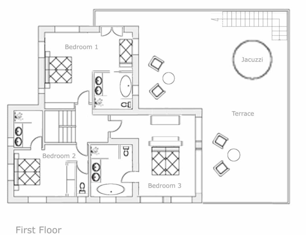 Chalet Tomkins, Meribel floorplan - The Chalet Edit