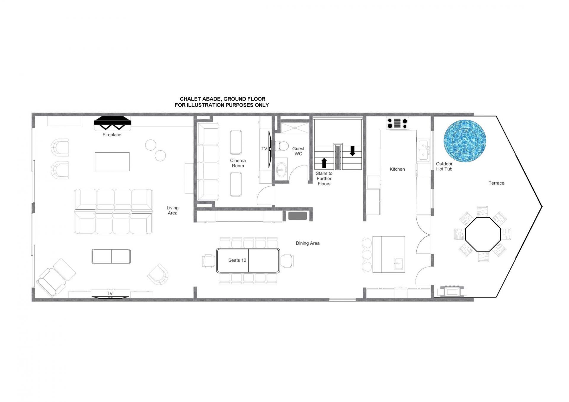 Chalet Abade, Val d'Isere floorplan - The Chalet Edit