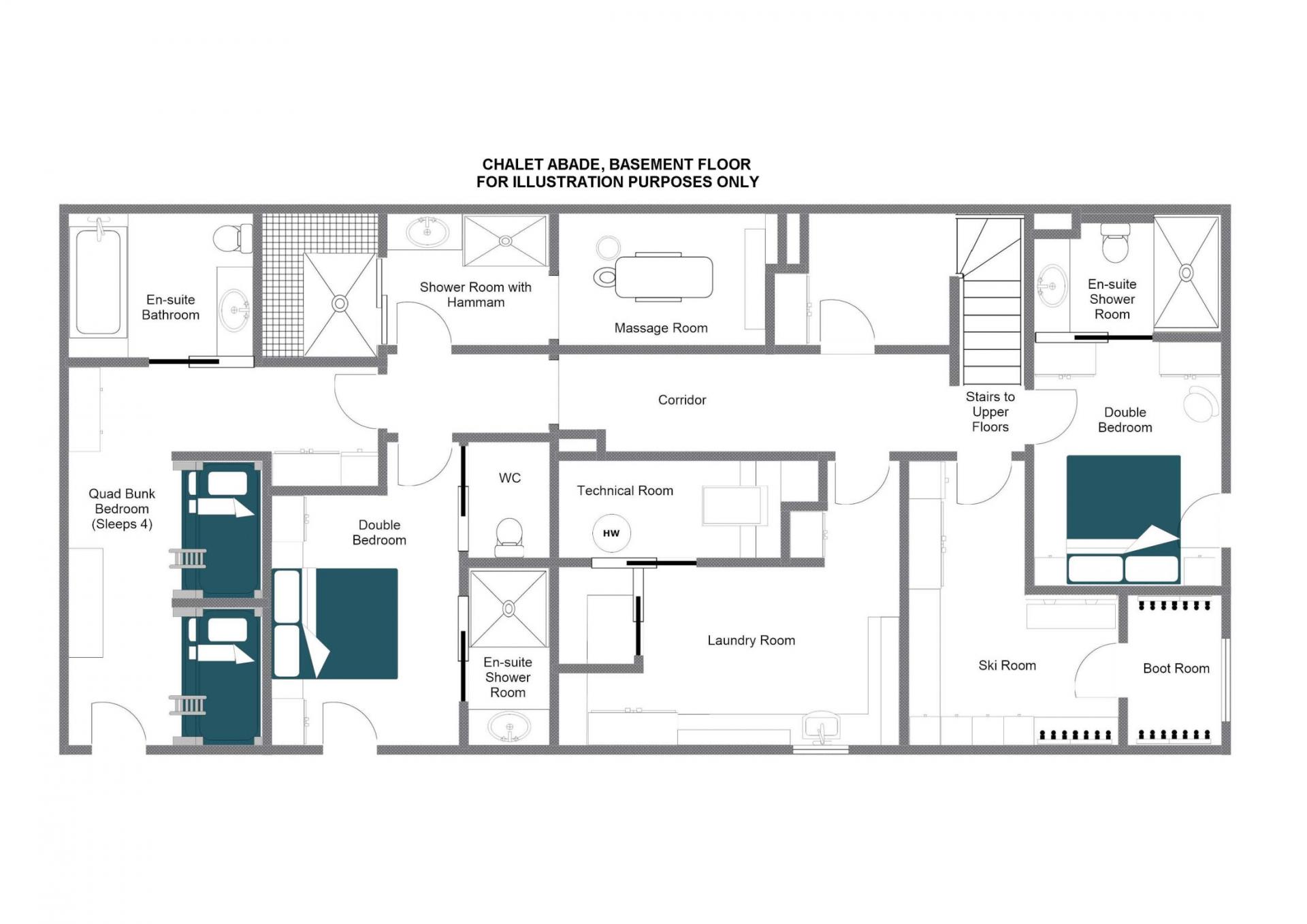 Chalet Abade, Val d'Isere floorplan - The Chalet Edit