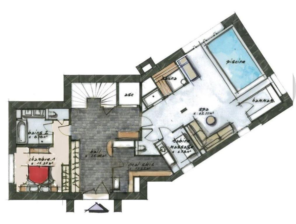 Chalet Ebene, Val d'Isere floorplan - The Chalet Edit