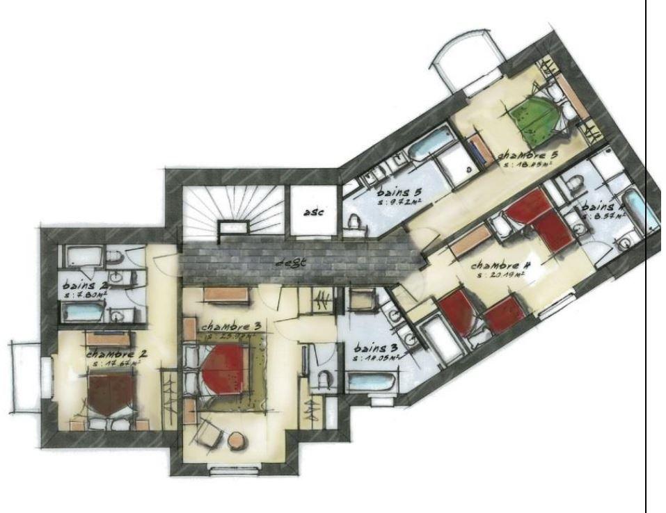 Chalet Ebene, Val d'Isere floorplan - The Chalet Edit