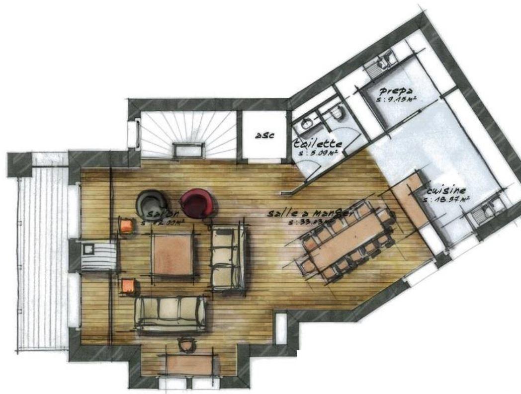 Chalet Ebene, Val d'Isere floorplan - The Chalet Edit