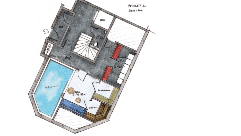 Chalet Ambre, Val d'Isere floorplan - The Chalet Edit