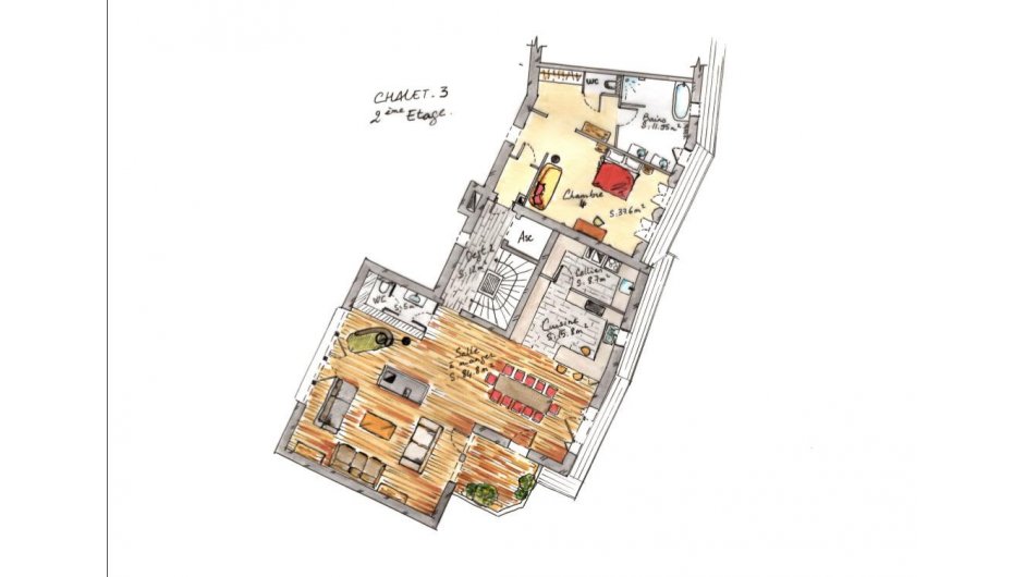Chalet Ambre, Val d'Isere floorplan - The Chalet Edit