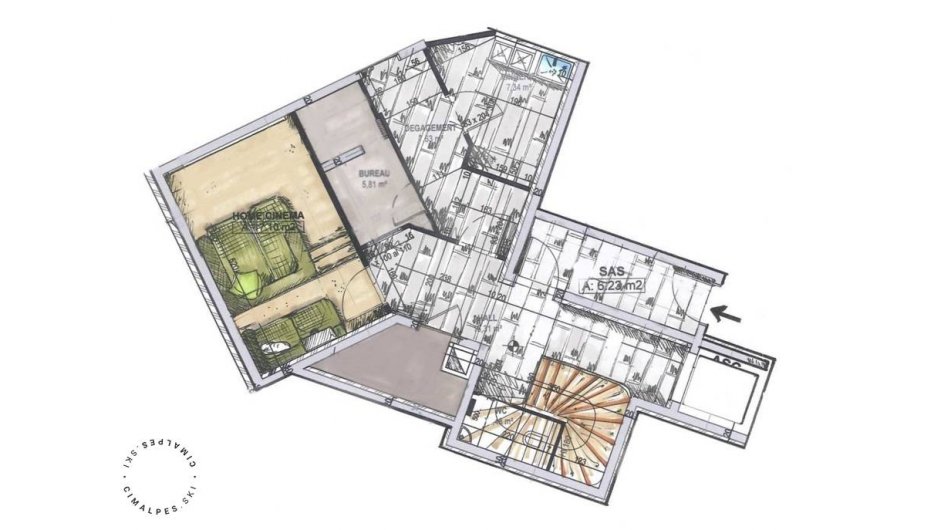 Chalet Sequoia, Val d'Isere floorplan - The Chalet Edit