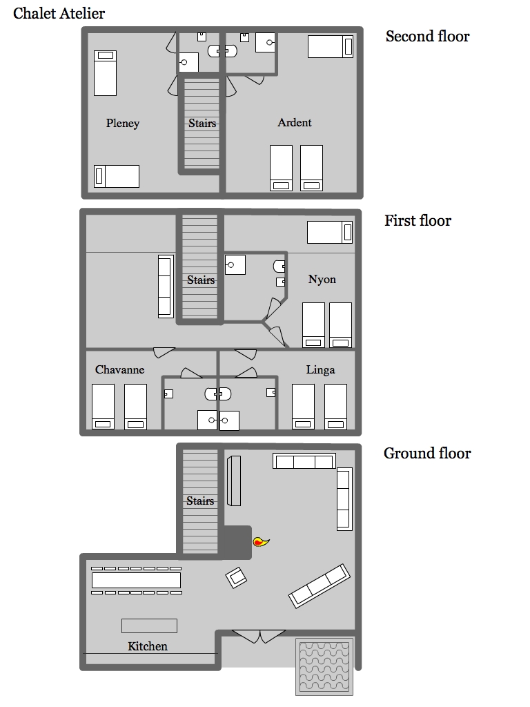 Chalet Atelier, Morzine floorplan - The Chalet Edit