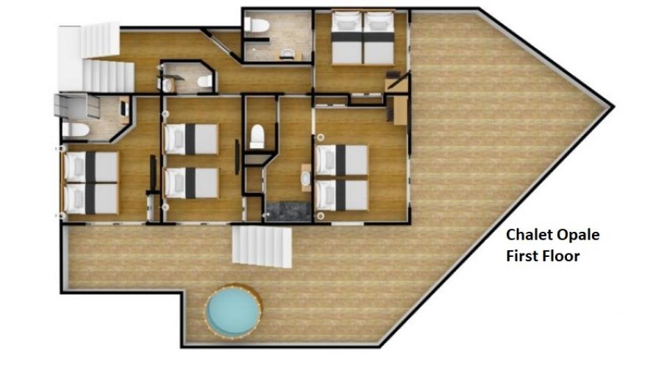 Chalet Opale Ambre, Tignes floorplan - The Chalet Edit