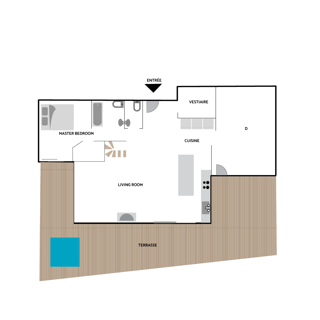 Chalet 46 & Apartment 6, Morzine floorplan - The Chalet Edit