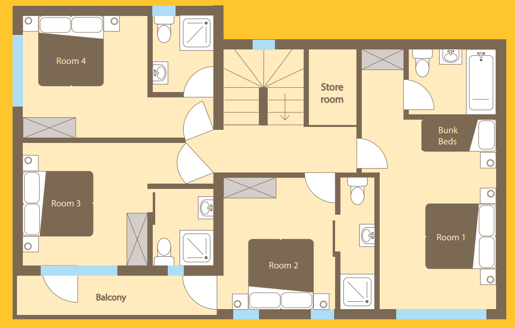 Chalet Goûter, Morzine floorplan - The Chalet Edit