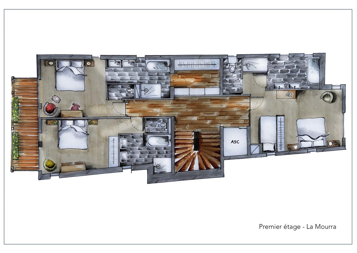 Chalet La Grange, Val d'Isere floorplan - The Chalet Edit