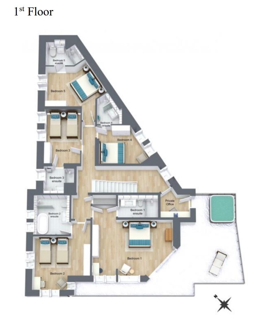 Chalet Blackcomb, Val d'Isere floorplan - The Chalet Edit