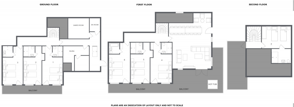 Chalet Chardon, Meribel floorplan - The Chalet Edit