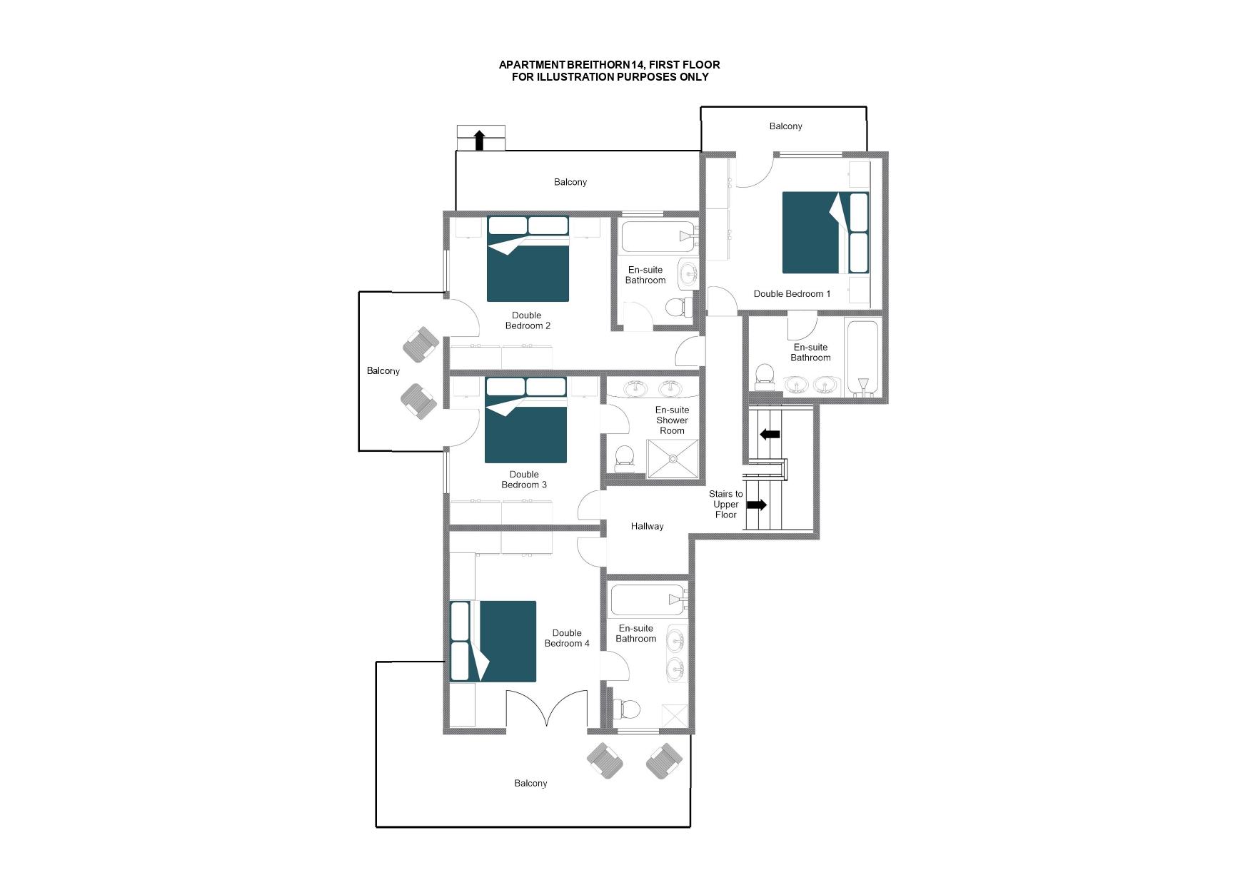 Chalet Breithorn, Verbier floorplan - The Chalet Edit