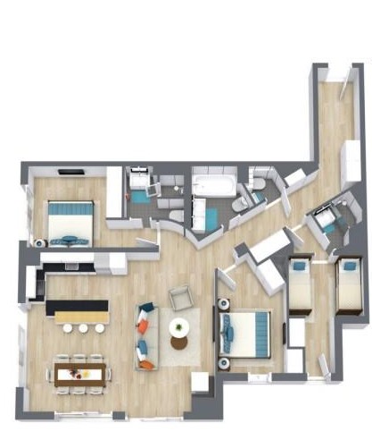 Apartment Jossane, Meribel floorplan - The Chalet Edit