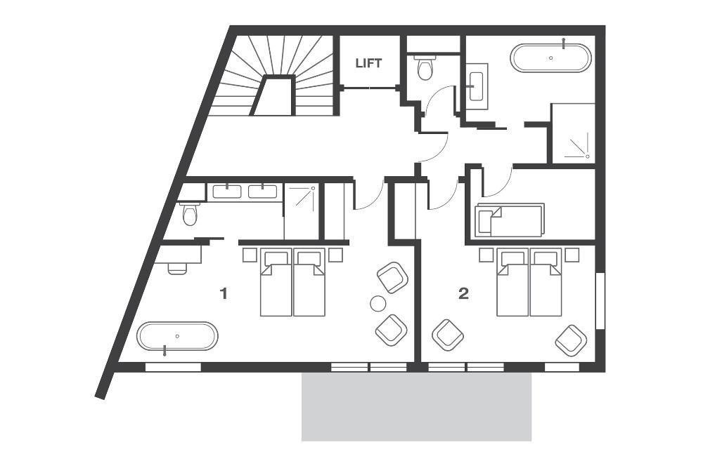 No.7 Club Bellevarde, Val d'Isere floorplan - The Chalet Edit