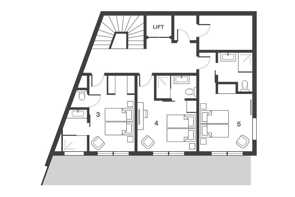No.7 Club Bellevarde, Val d'Isere floorplan - The Chalet Edit