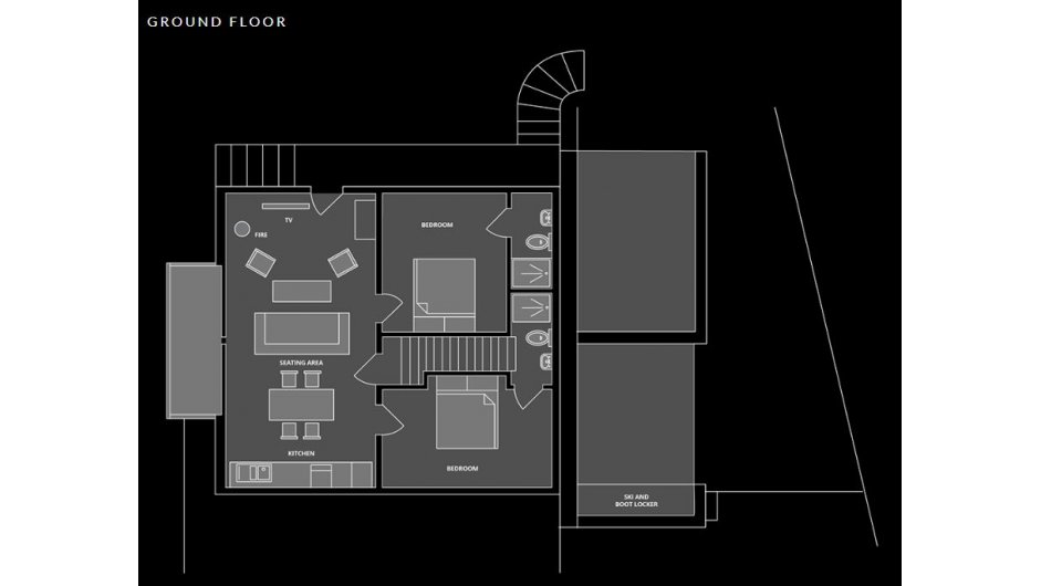 Apartment Deux Chevaux, Morzine floorplan - The Chalet Edit