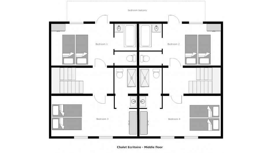 Chalet Ecritoire, La Tania floorplan - The Chalet Edit