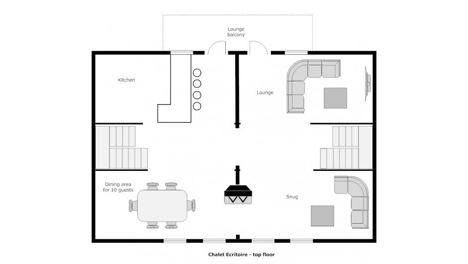 Chalet Ecritoire, La Tania floorplan - The Chalet Edit