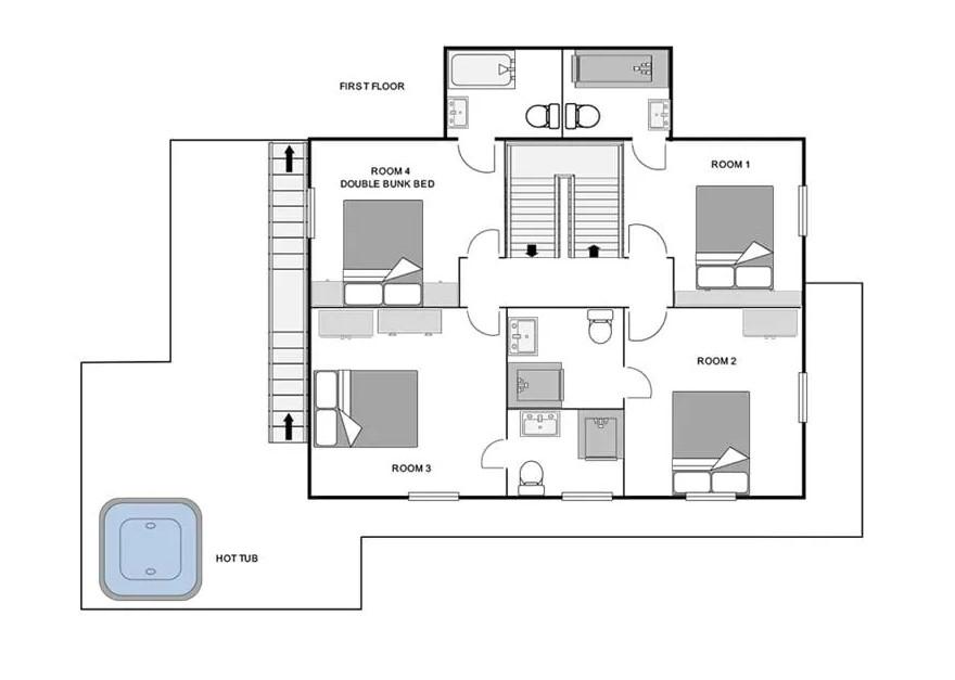 Chalet De Mon Pere, La Tania floorplan - The Chalet Edit