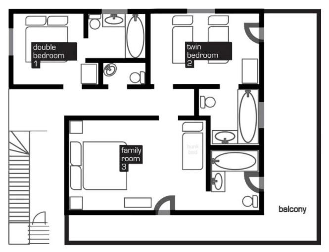 Chalet Rachael, La Tania floorplan - The Chalet Edit