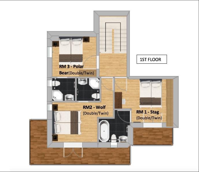 Chalet Herisson, La Tania floorplan - The Chalet Edit