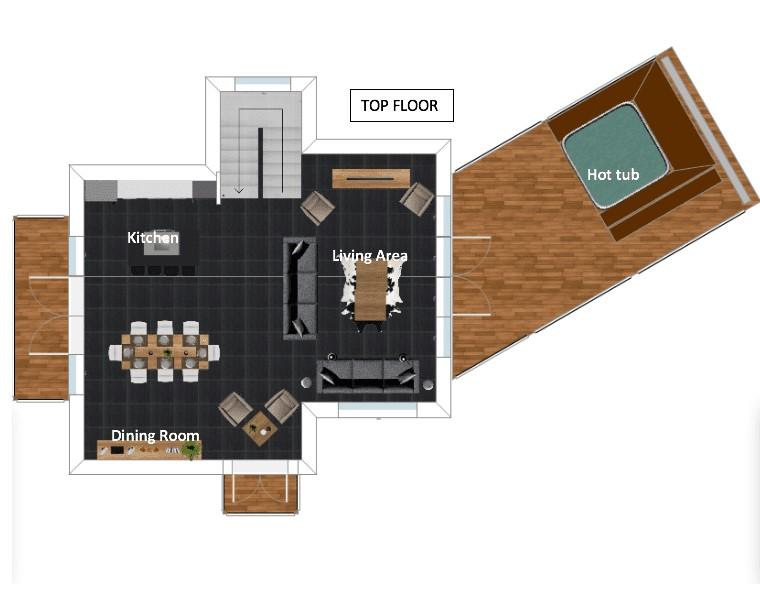 Chalet Herisson, La Tania floorplan - The Chalet Edit
