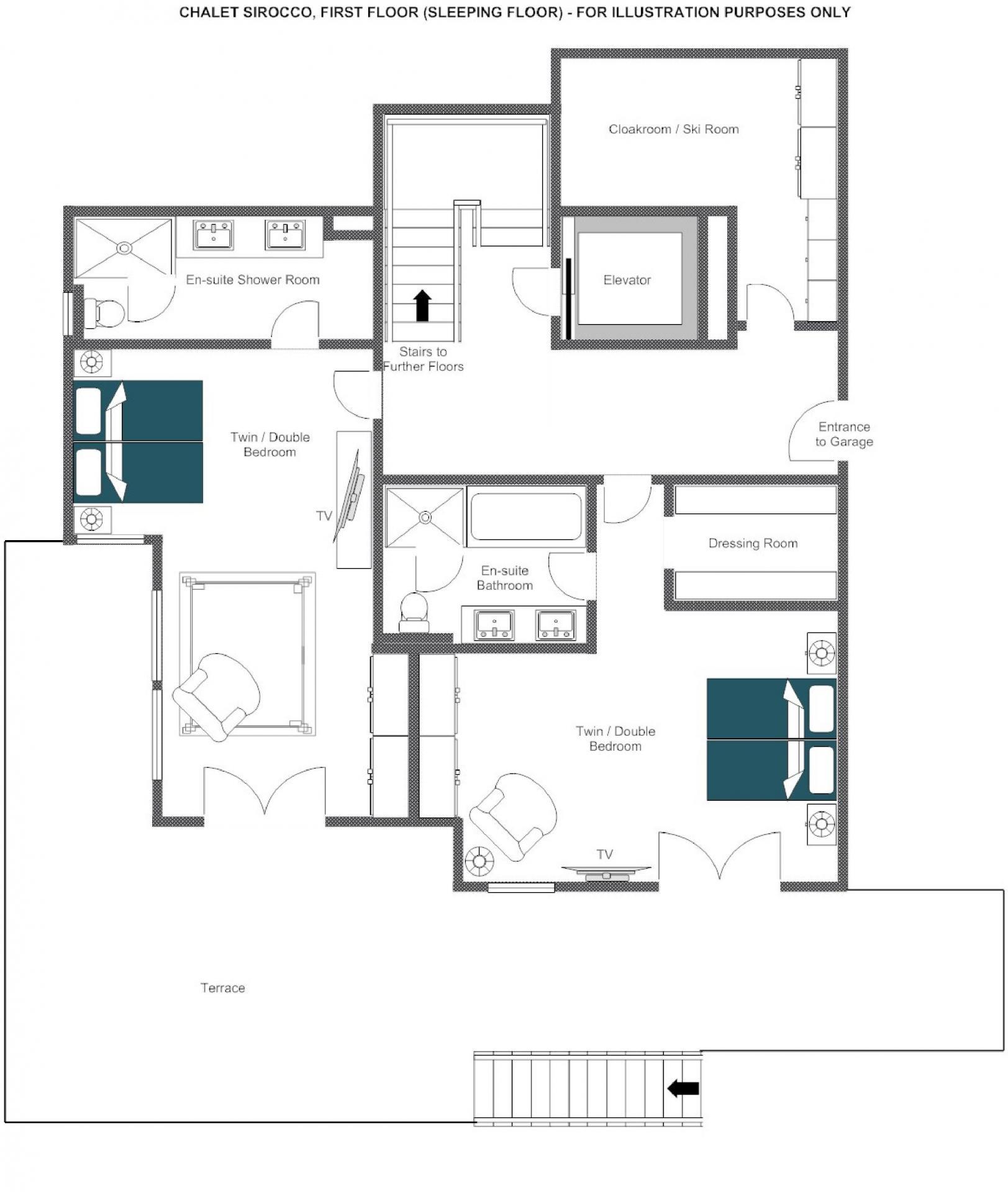 Chalet Alpine Estate, Verbier floorplan - The Chalet Edit