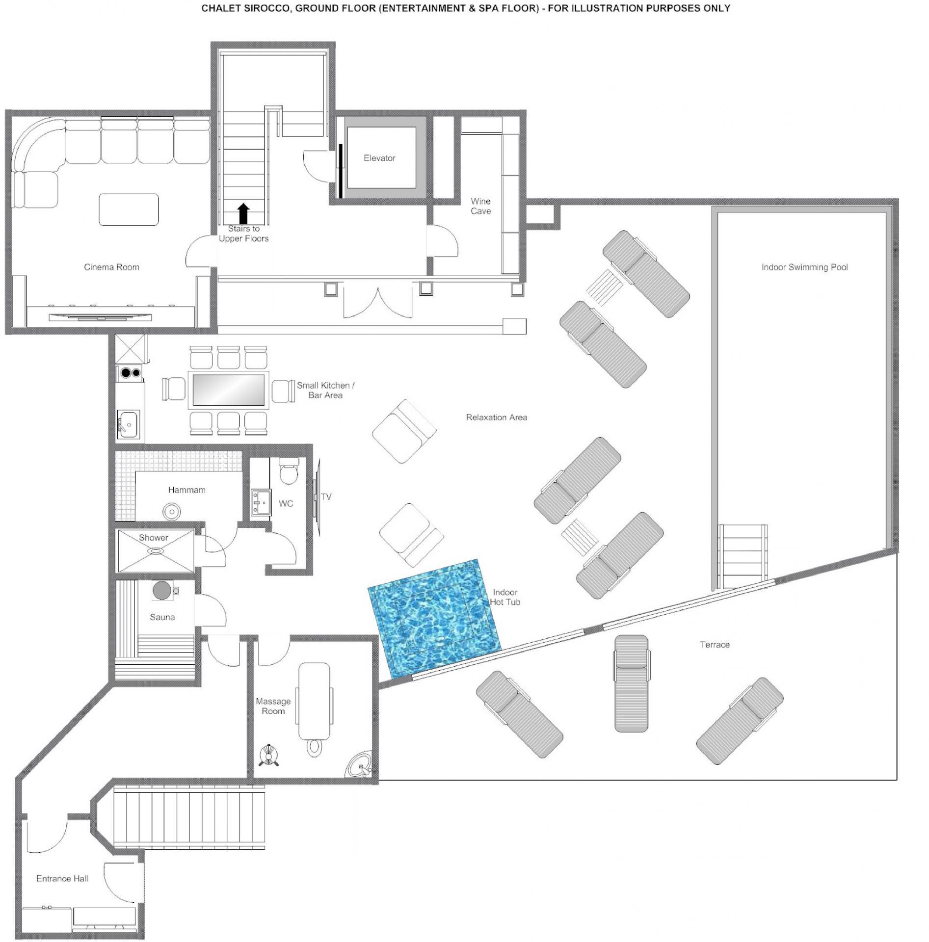 Chalet Alpine Estate, Verbier floorplan - The Chalet Edit