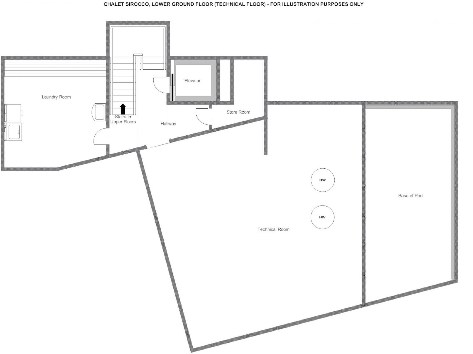 Chalet Alpine Estate, Verbier floorplan - The Chalet Edit
