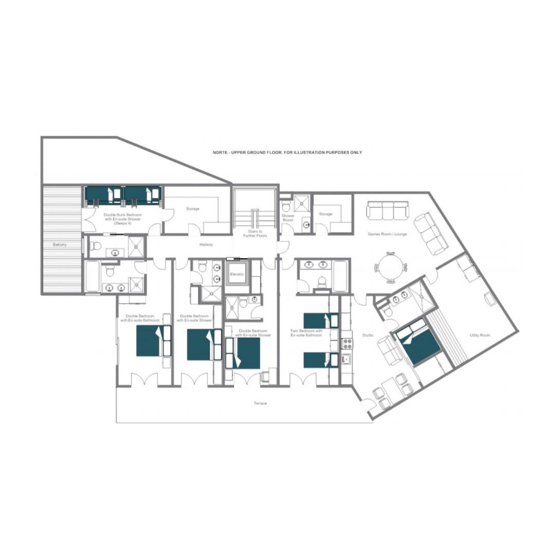 Chalet Alpine Estate, Verbier floorplan - The Chalet Edit