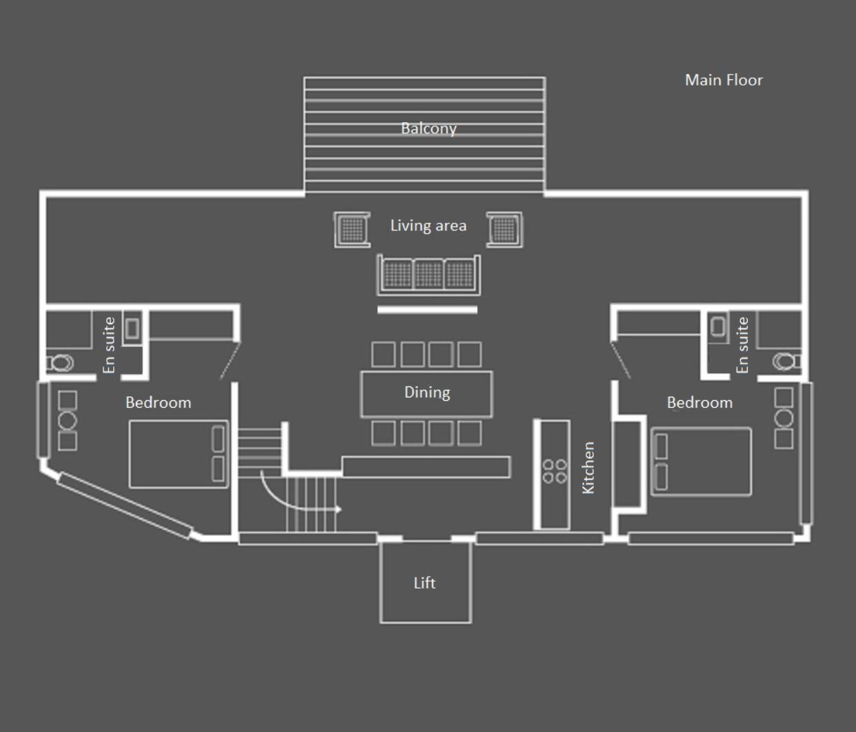 Heinz Julen Penthouse, Zermatt floorplan - The Chalet Edit