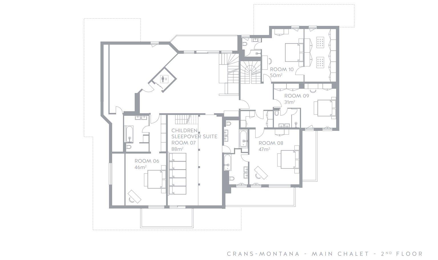 Ultima Chalet One, Crans Montana floorplan - The Chalet Edit