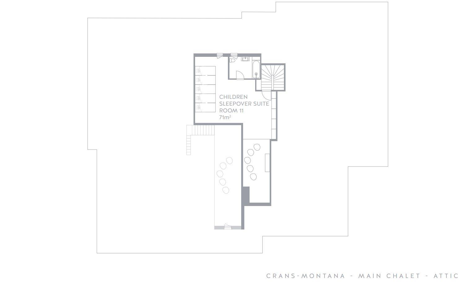 Ultima Chalet One, Crans Montana floorplan - The Chalet Edit