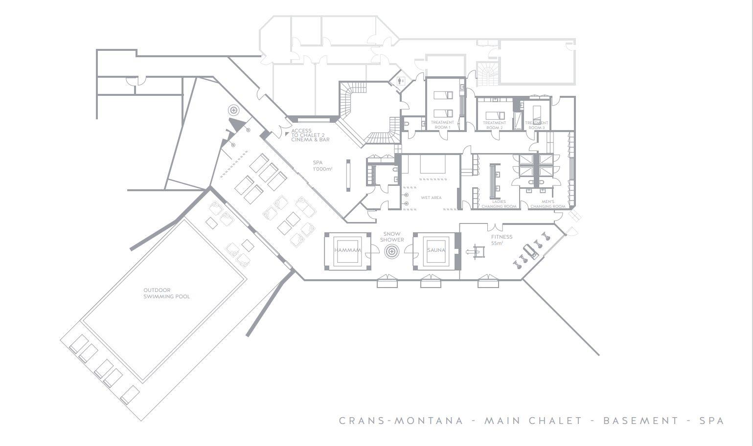 Ultima Chalet One, Crans Montana floorplan - The Chalet Edit