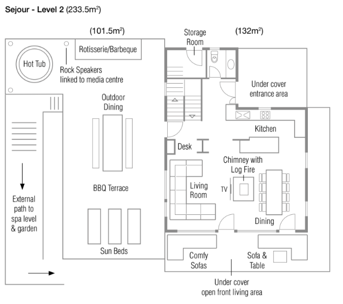 Chalet Spa, Verbier floorplan - The Chalet Edit
