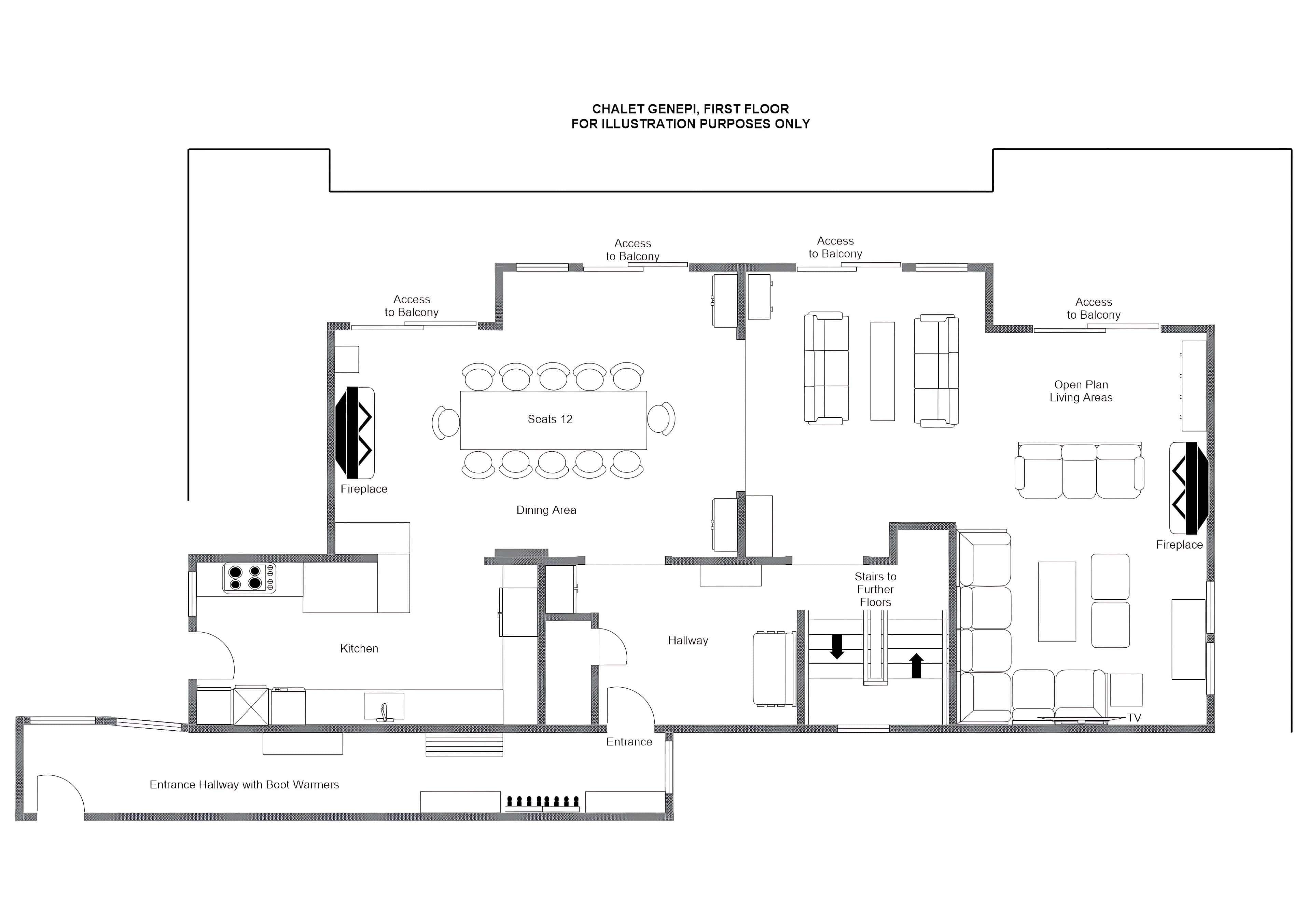 Chalet Genepi, Meribel floorplan - The Chalet Edit
