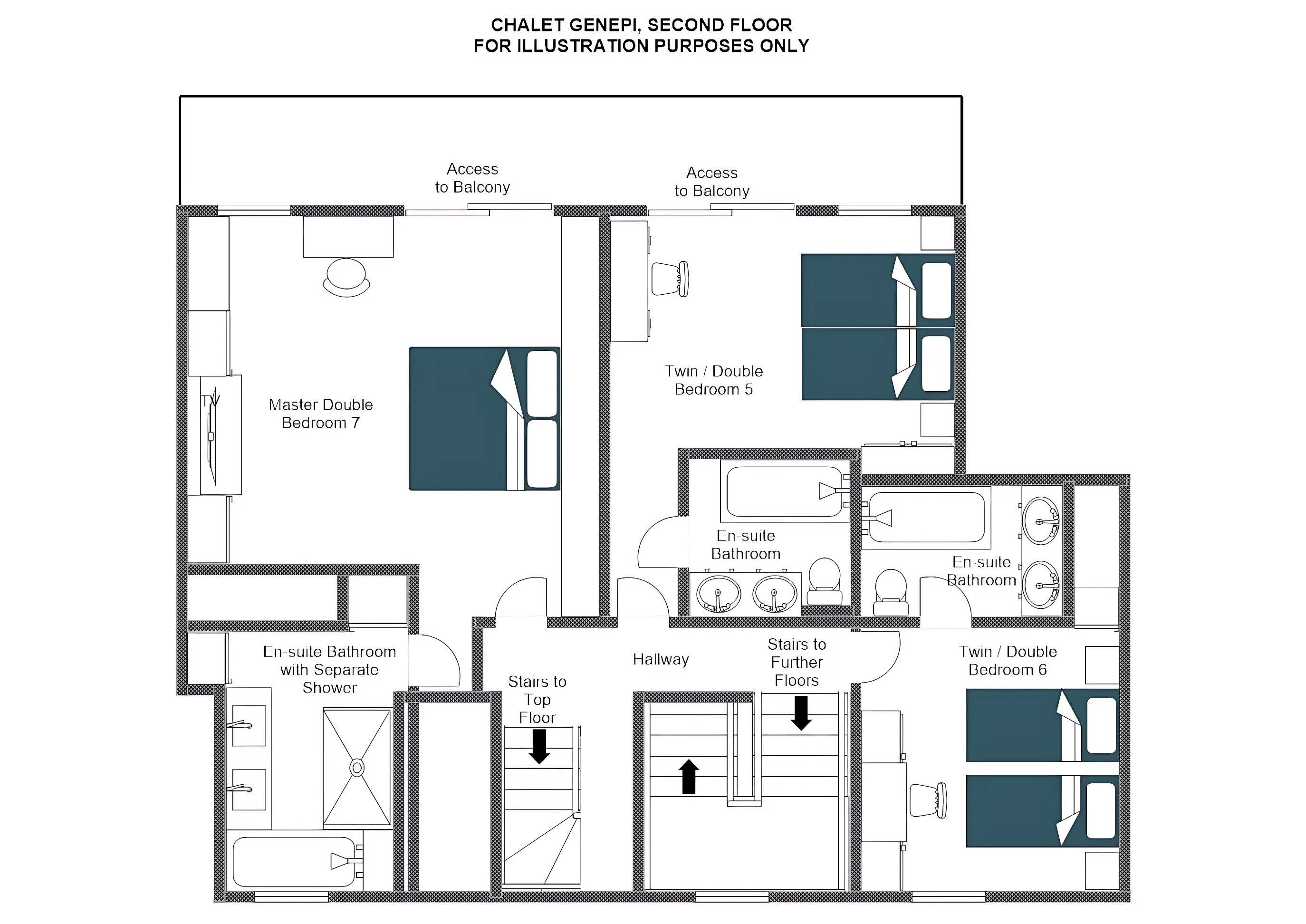 Chalet Genepi, Meribel floorplan - The Chalet Edit