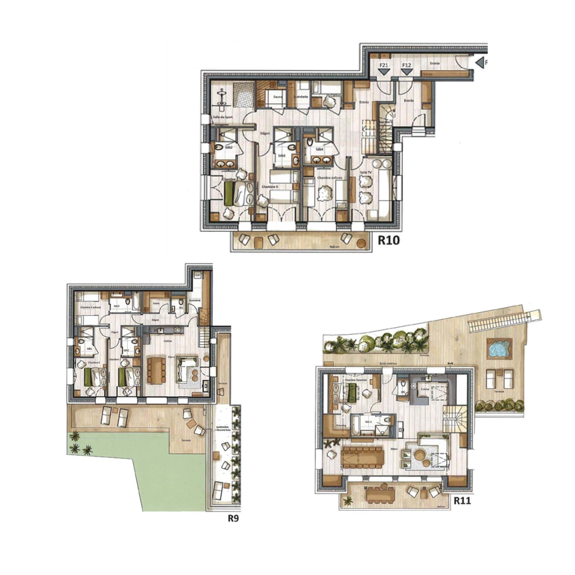 Chalet F, Falcon Lodge, Meribel floorplan - The Chalet Edit