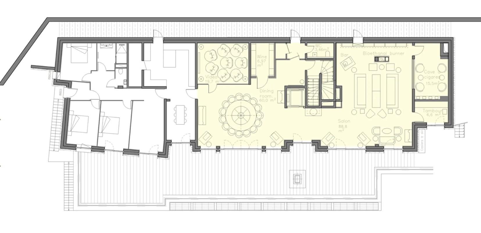 Chalet La Datcha, Val Thorens floorplan - The Chalet Edit