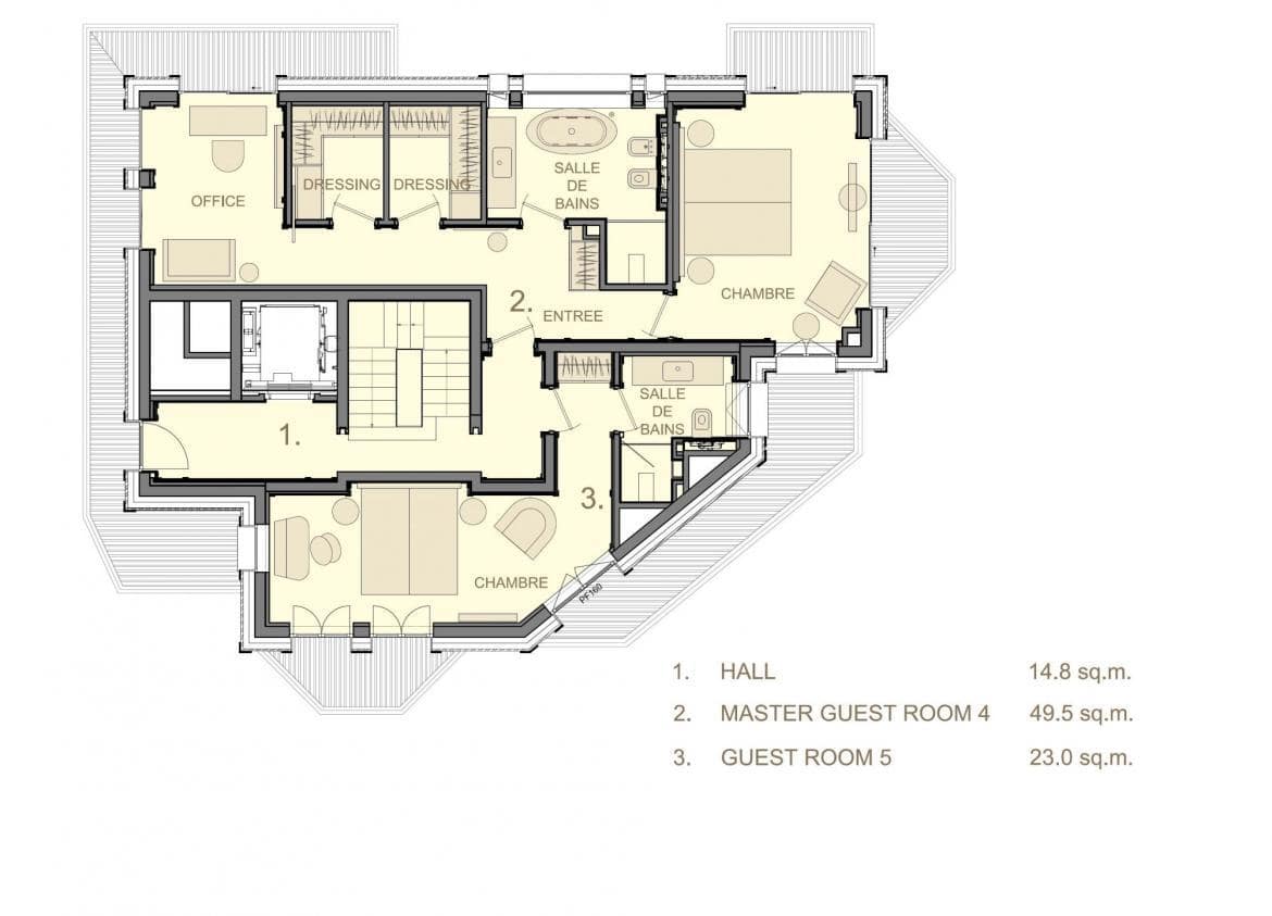 La Datcha, Courchevel 1850, France floorplan - The Chalet Edit
