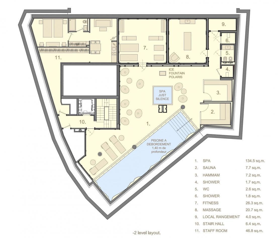 La Datcha, Courchevel 1850, France floorplan - The Chalet Edit