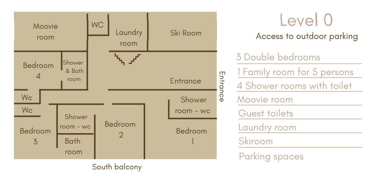 Chalet Des Amis, Meribel floorplan - The Chalet Edit