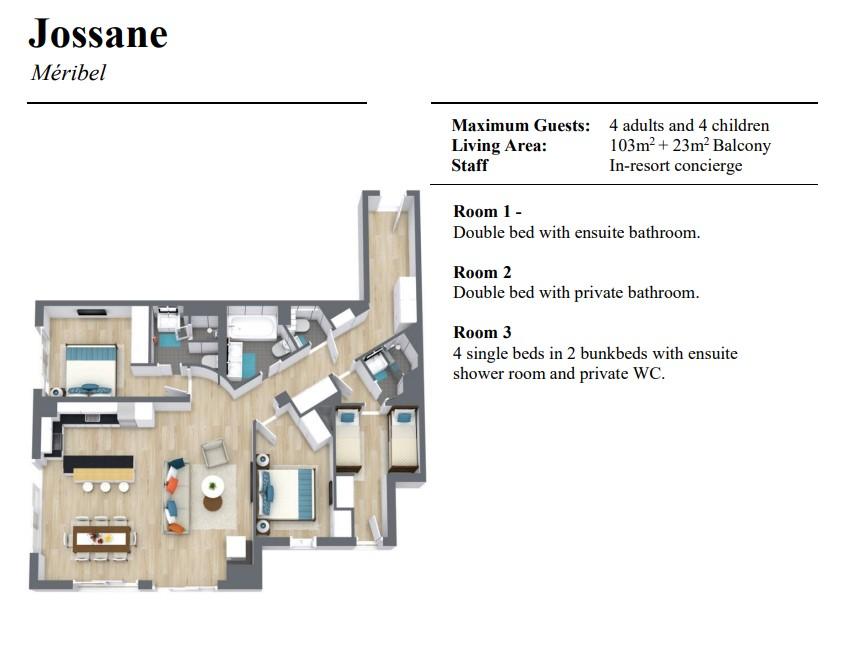 Chalet Josanne, Meribel floorplan - The Chalet Edit