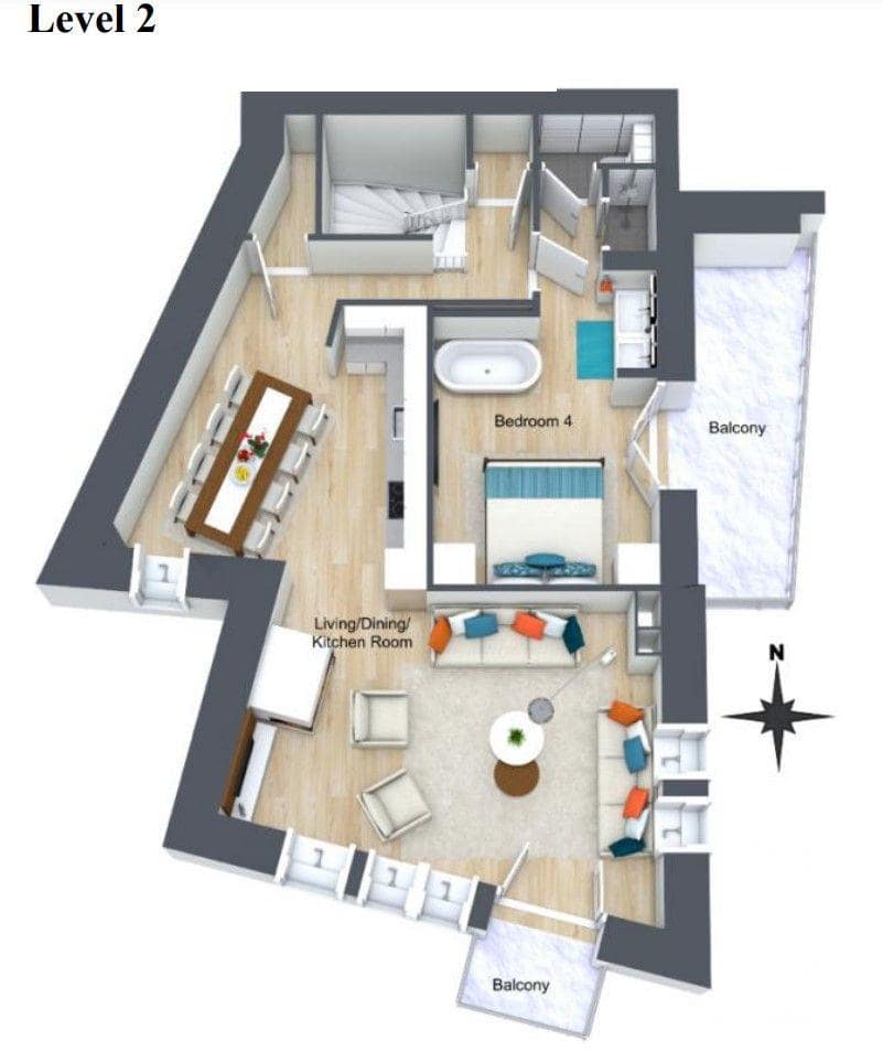 Chalet Luna, Val D'Isere floorplan - The Chalet Edit