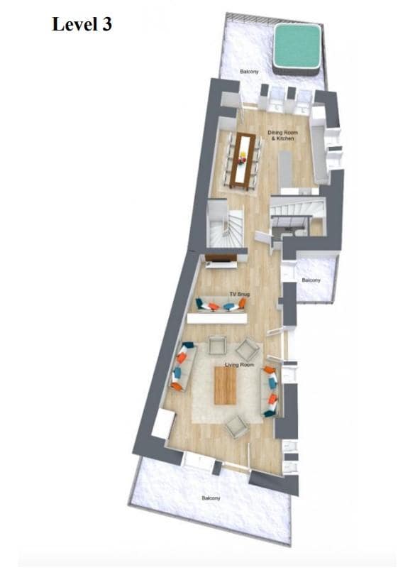 Chalet Aurora, Val D'Isere floorplan - The Chalet Edit